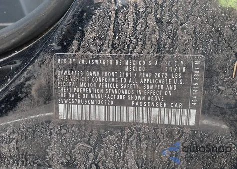 2019 Volkswagen Jetta 1.4T R-Line/1.4T S/1.4T Se z USA, uszkodzony, nr VIN 3VWC57BU9KM130220